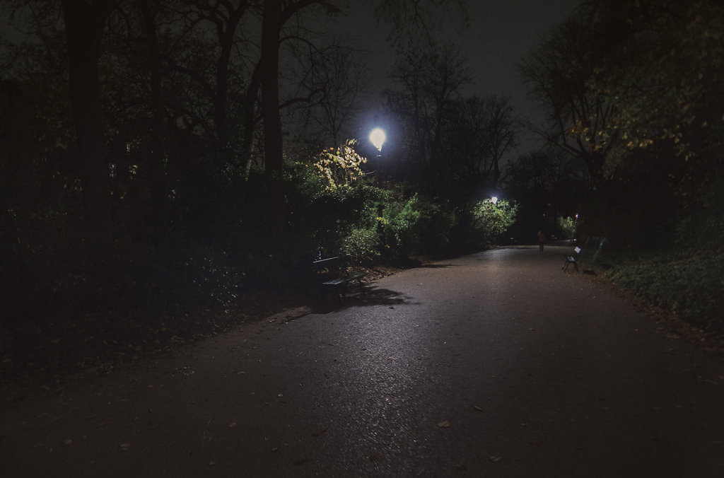 La nuit au parc des Buttes Chaumont