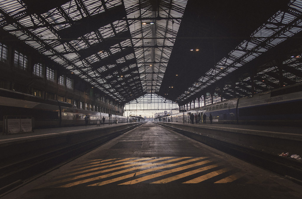 Dans la gare de Lyon